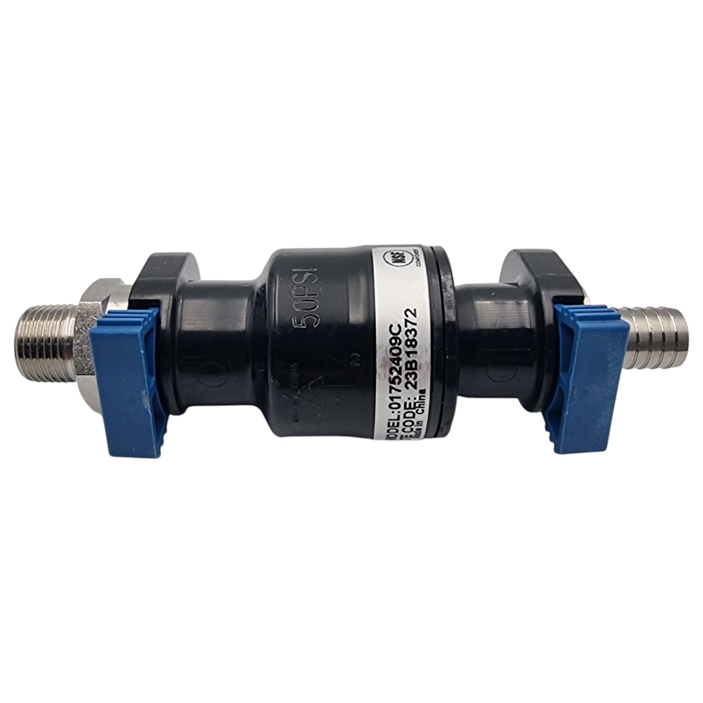 Regulador de Presión de Agua Flojet 01752409C 50 Psi Entrada 1/2" Salida de 3/8" con Conectores de Acero inoxidable