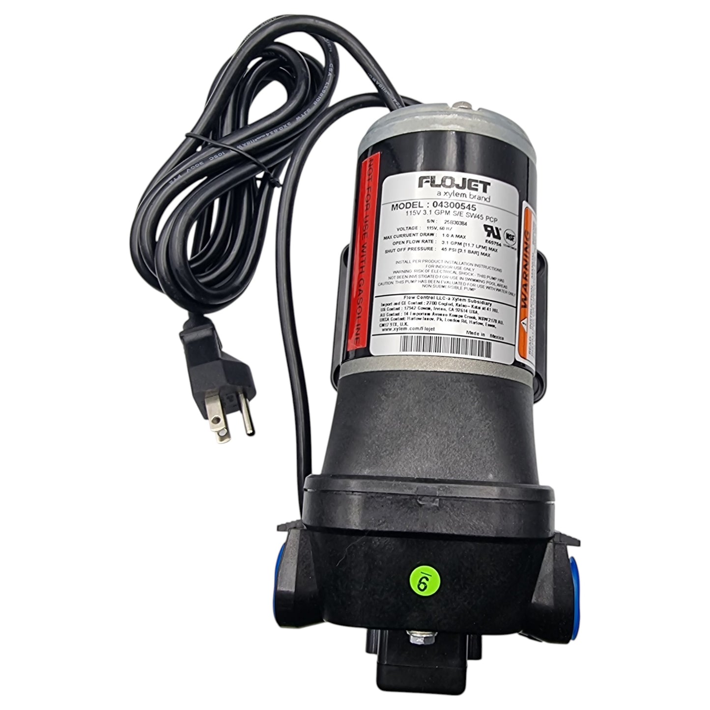 Bomba Flojet Quad Serie 4300 115V 45Psi 11.73Lpm 04300545A