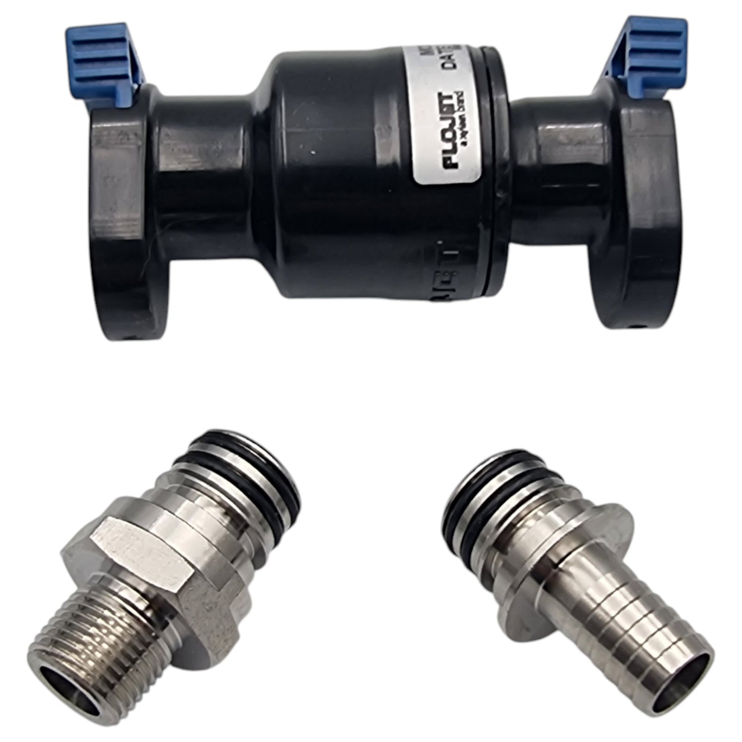 Regulador de Presión de Agua Flojet 01752409C 50 Psi Entrada 1/2" Salida de 3/8" con Conectores de Acero inoxidable