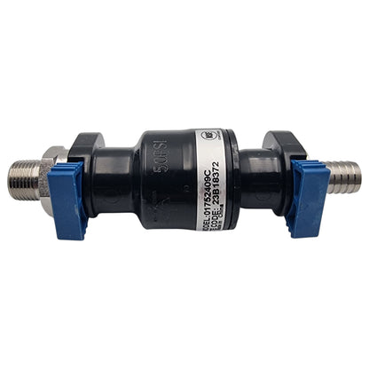 Regulador de Presión de Agua Flojet 01752409C 50 Psi Entrada 1/2" Salida de 3/8" con Conectores de Acero inoxidable